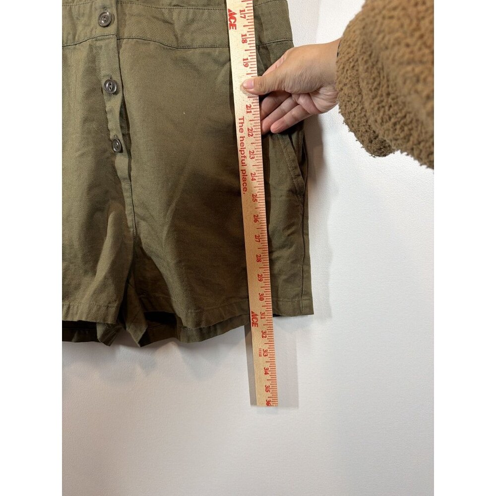 Outerknown Olive Green Romper Women's Size Small‎ Utility Style Linen Blend - Picture 9 of 10